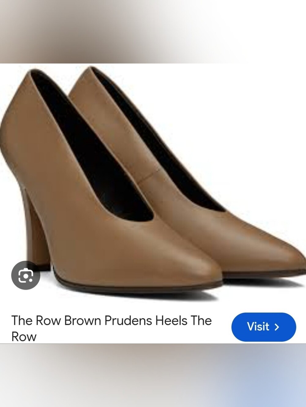 The Row Prudens Leather Closed Toe Fawn Taupe Light Brown Heel NEW